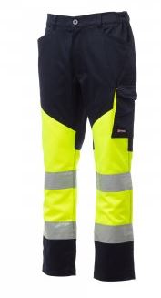 Letnie spodnie ostrzegawcze WORKING SUMMER żółto-granatowe