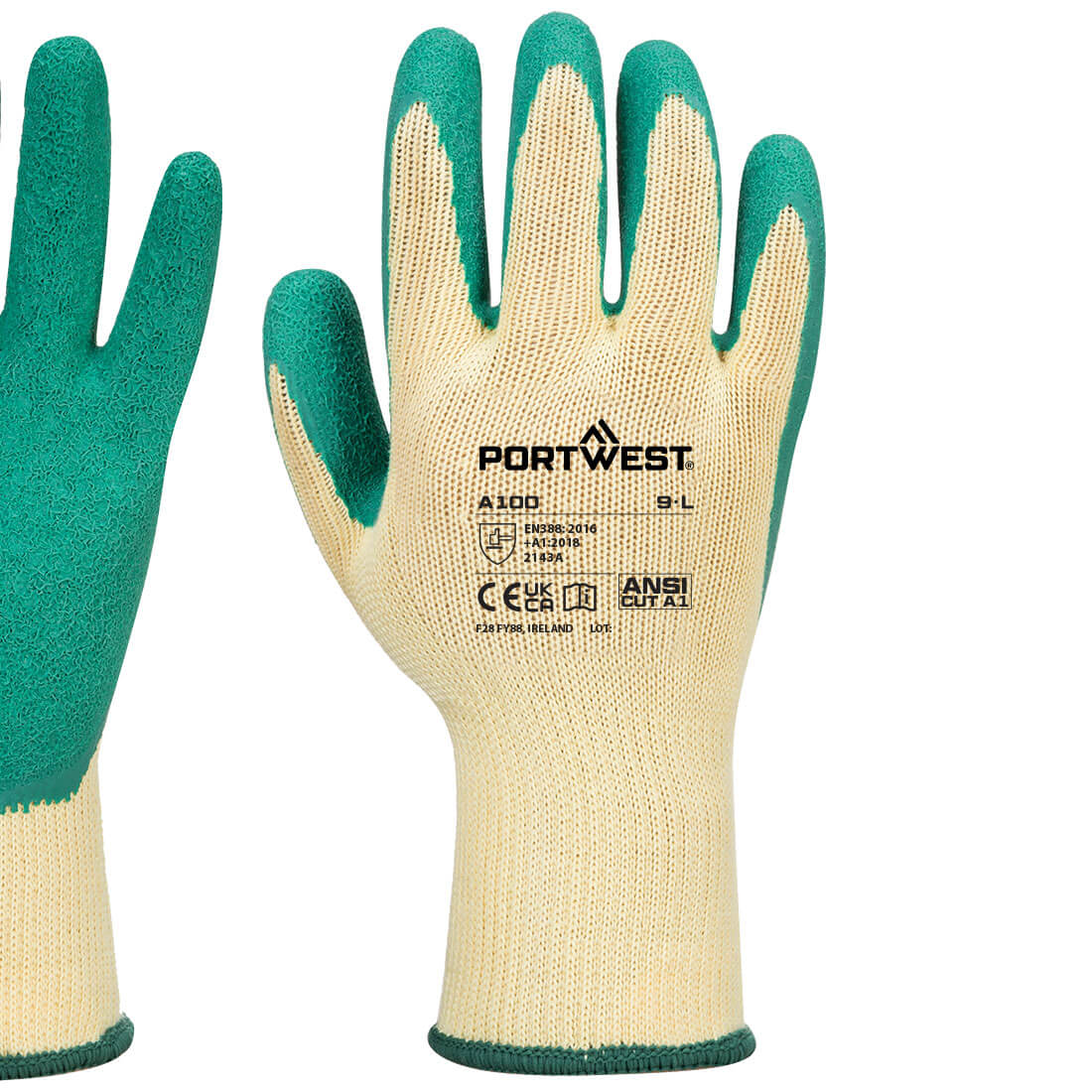 Rękawica powlekana lateksem — Zielony - obrazek 2