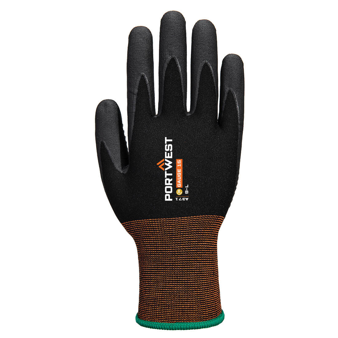 Rękawice GP Grip 15 z nakropieniami nitrylowymi — Czarny - obrazek 2