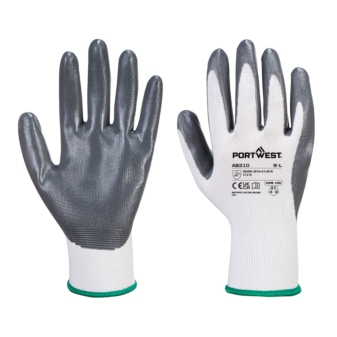 Grip 13 Nitrile Essential Multipack (Pk 12) — Biały / Szary