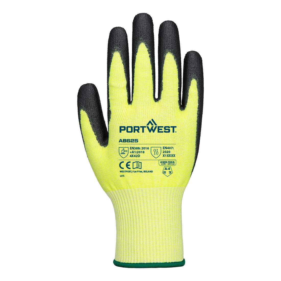 Rękawice antyprzecięciowe D13 PU Essential Multipack (PK12) — Żółty / Czarny - obrazek 2
