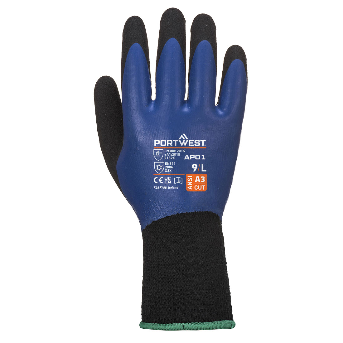 Rękawica Thermo Pro — Niebieski / Czarny - obrazek 2