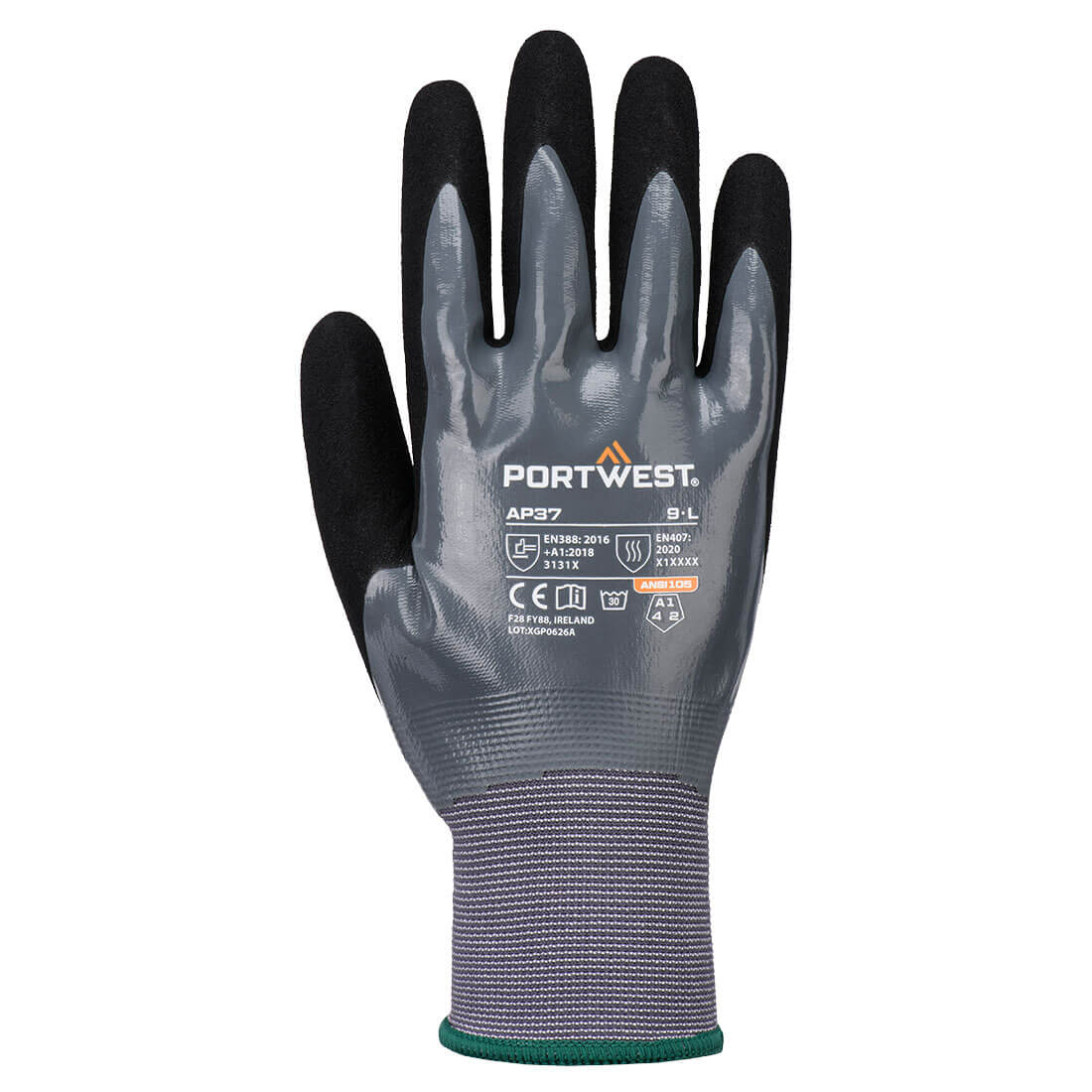 Rękawica Grip 15 Nitrile Foam Touch Screen — Szary / Czarny
