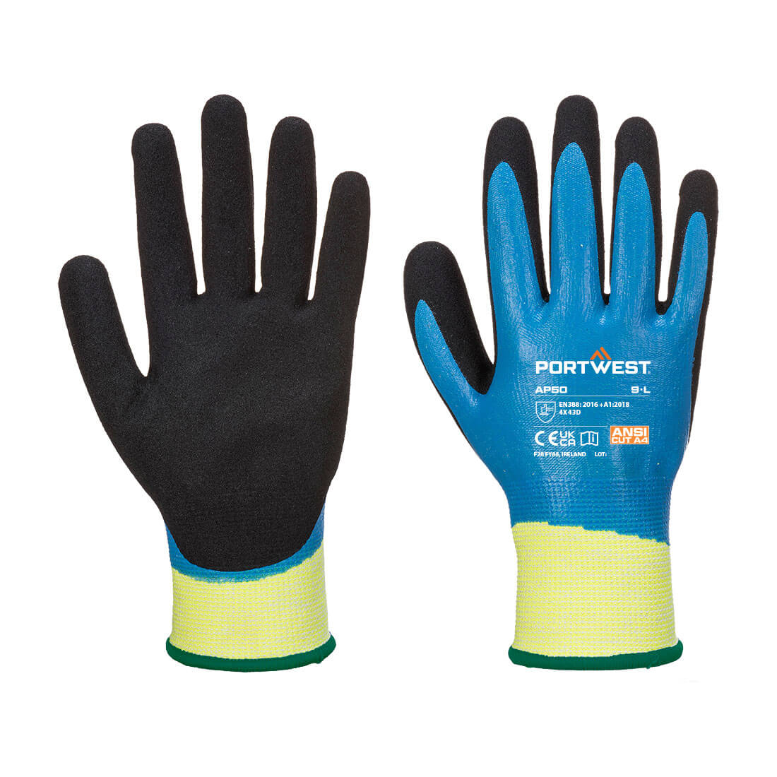Rękawica antyprzecięciowa Aqua Cut Pro — Niebieski / Czarny
