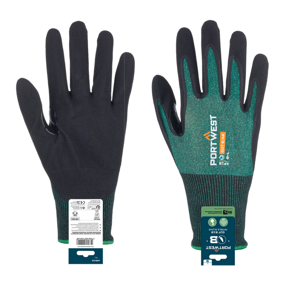 SG Cut B18 Nitrile (Retail) — Zielony / Czarny