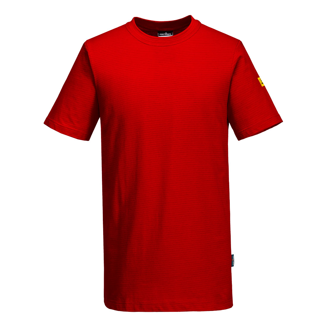 T-shirt antyelektrostatyczny ESD — Głęboki Czerwony
