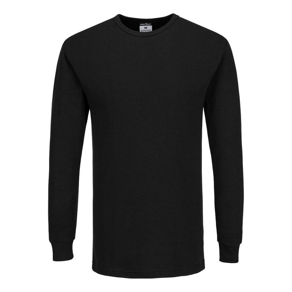 T-Shirt termoaktywny z długimi rękawami — Czarny