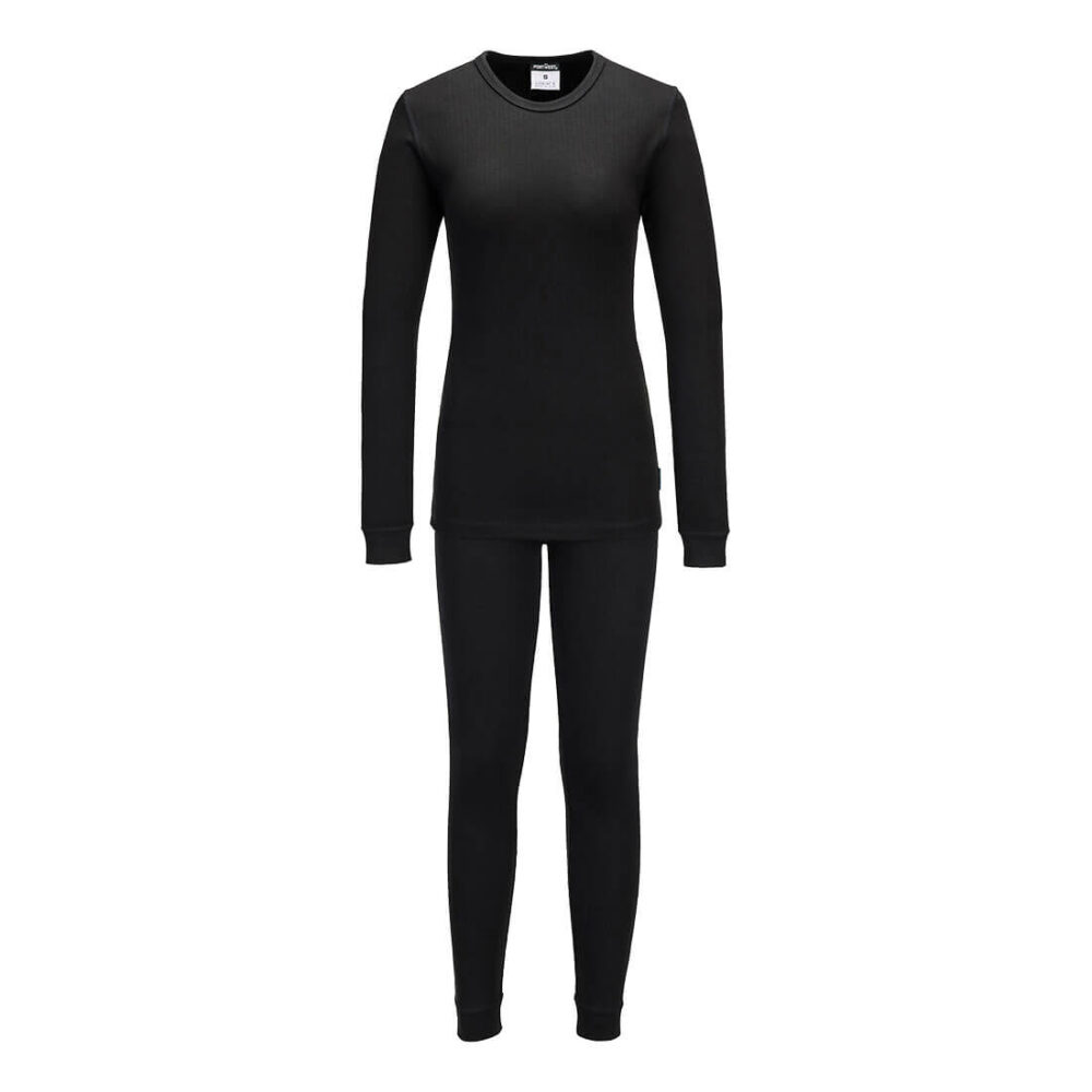 Womens Thermal Base Layer Set — Czarny