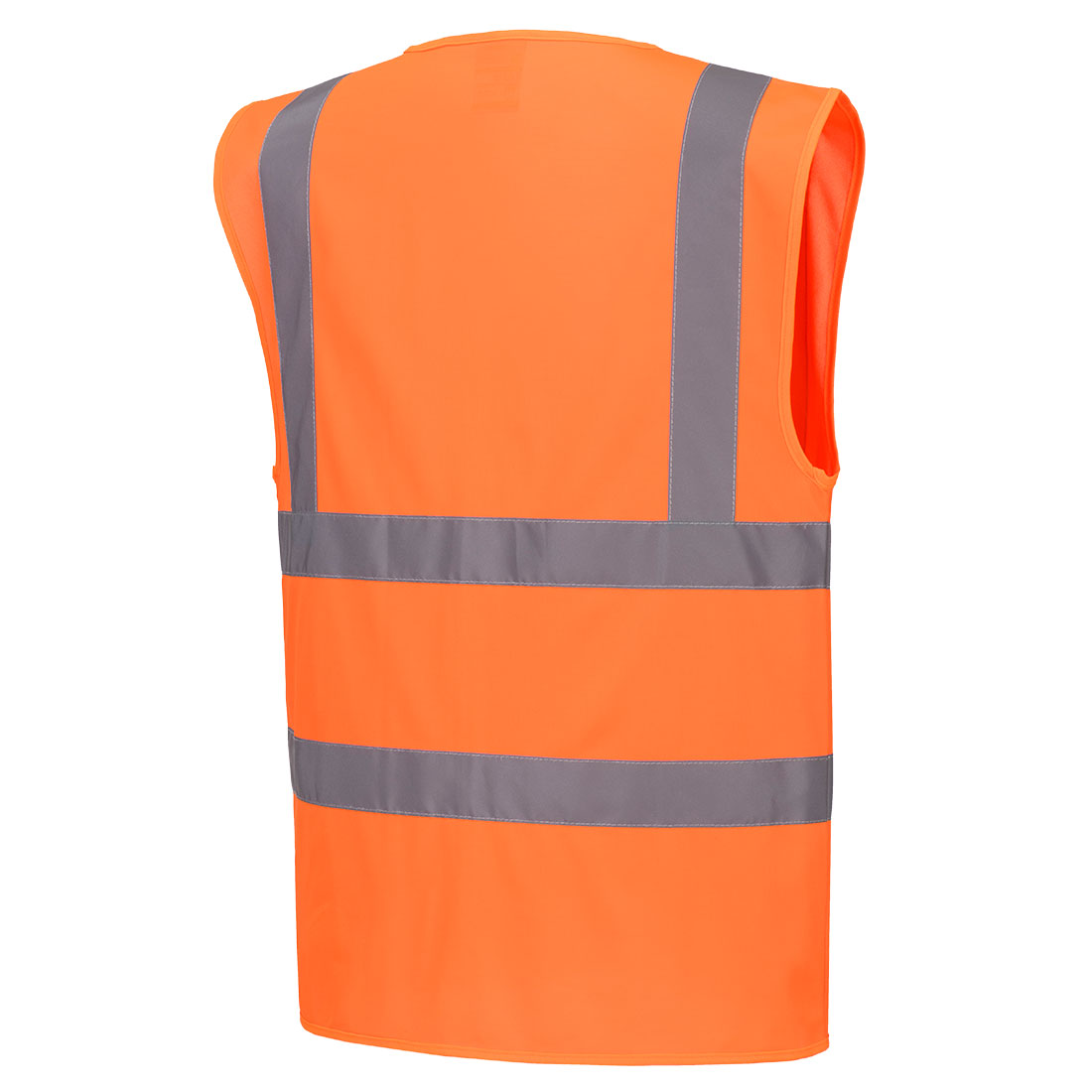 Hi-Vis Zipped Band and Brace Vest — Pomarańczowy - obrazek 3