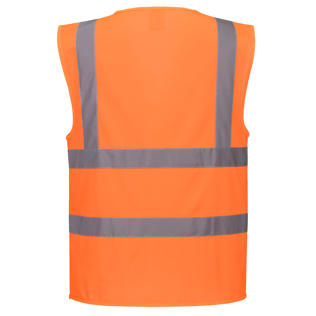 Hi-Vis Zipped Band and Brace Vest — Pomarańczowy - obrazek 2