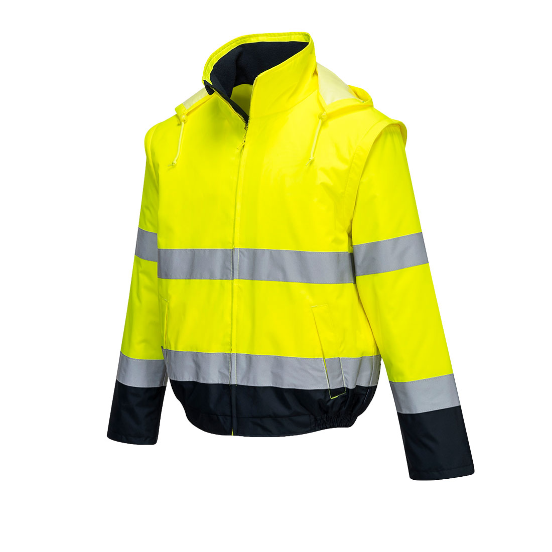 Kurtka ostrzegawcza 2 w 1 Essential Bomber — Yellow/Navy - obrazek 3