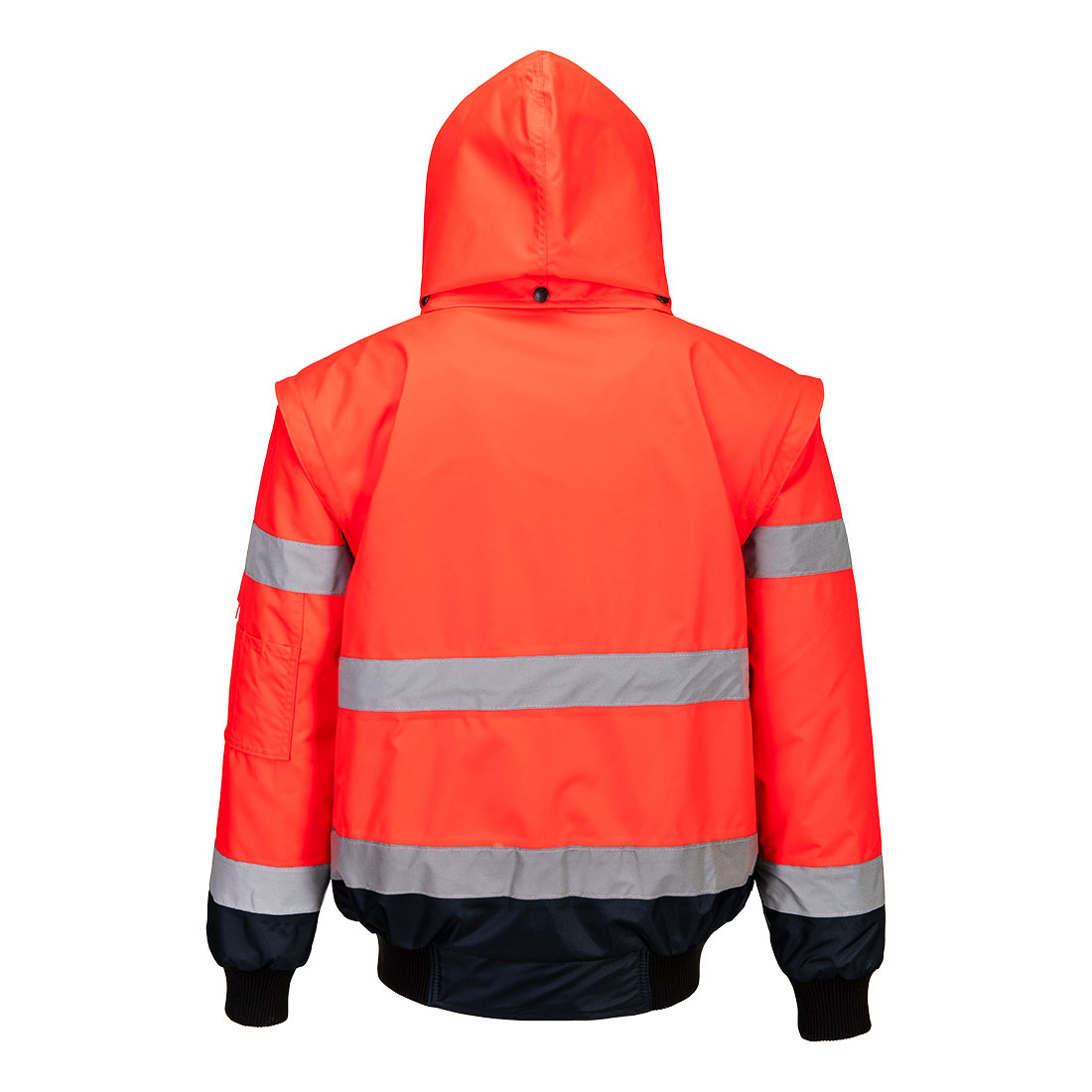 Kontrastowa kurtka ostrzegawcza Bomber 3 w 1 — Red/Navy - obrazek 2