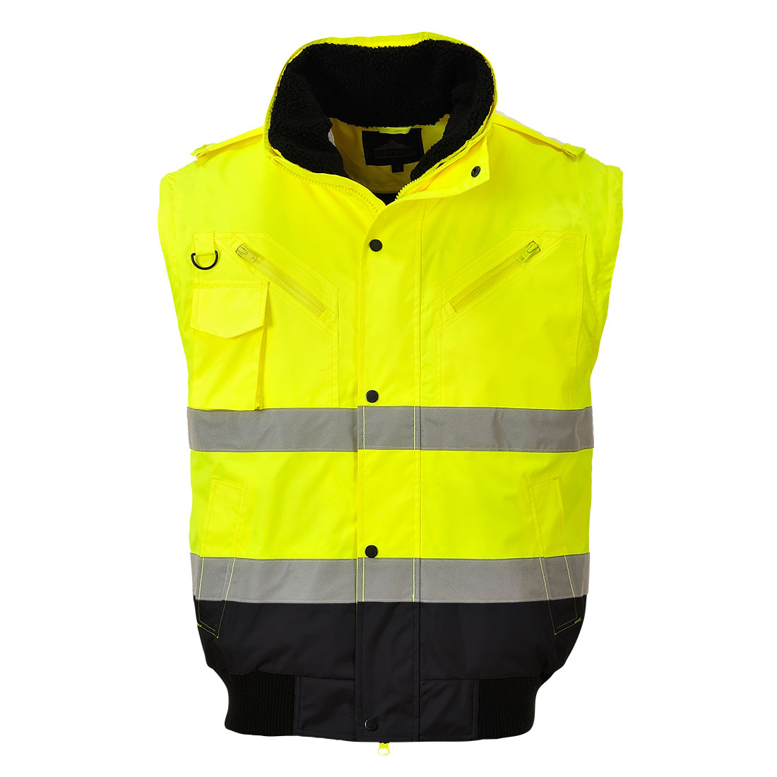 Kontrastowa kurtka ostrzegawcza Bomber 3 w 1 — Yellow/Black - obrazek 3