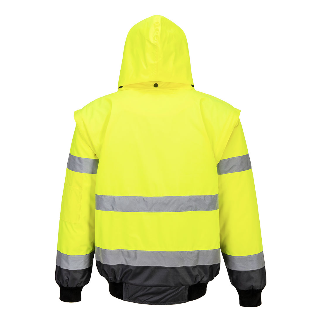 Kontrastowa kurtka ostrzegawcza Bomber 3 w 1 — Yellow/Grey - obrazek 2