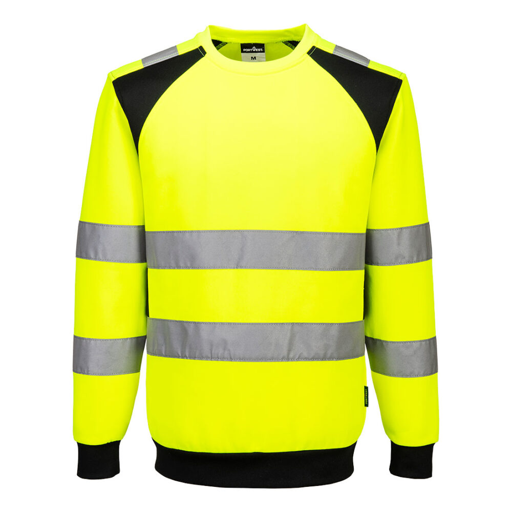 Sweter ostrzegawczy WX2 Eco — Żółty / Czarny