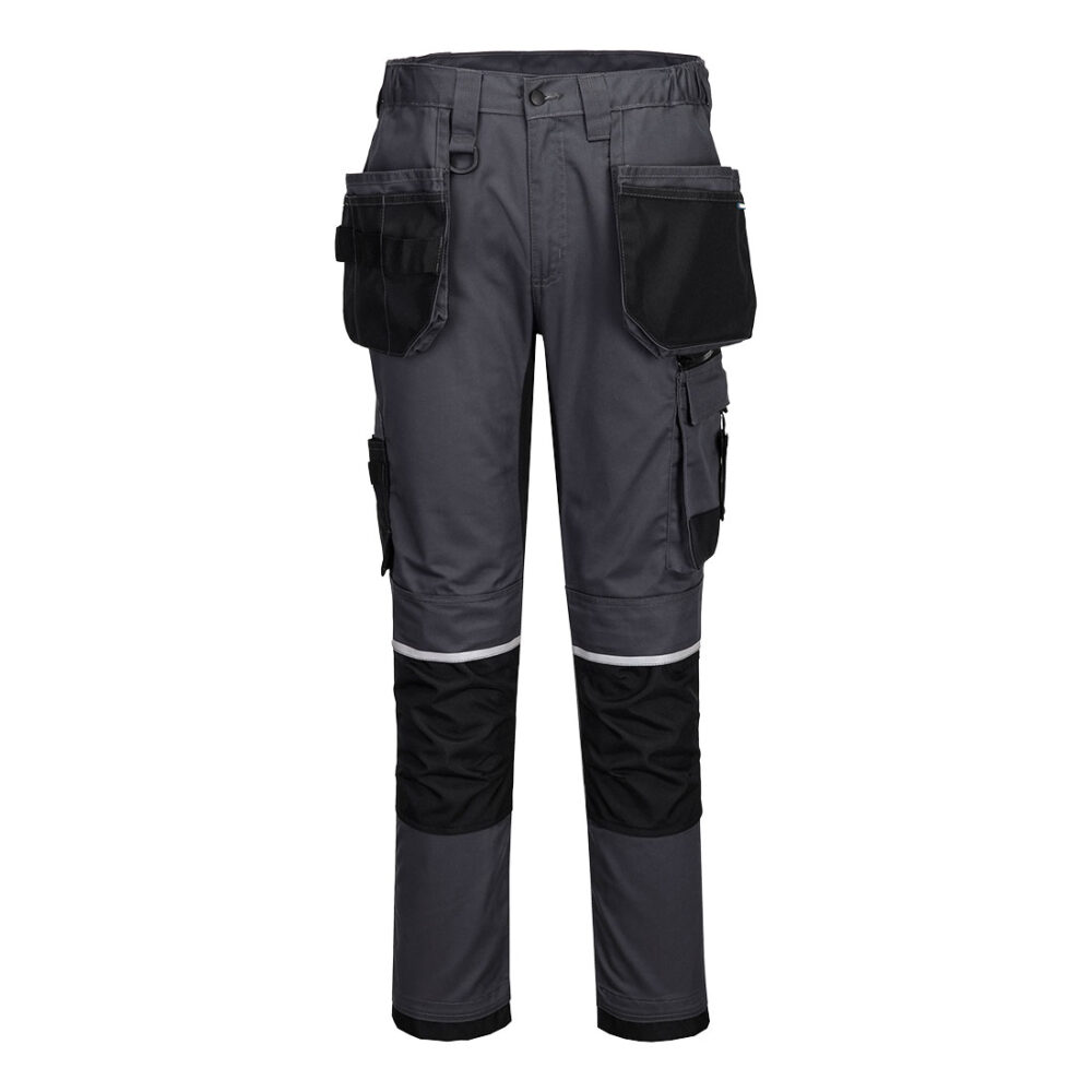 Spodnie z kieszeniami kaburowymi WX2 Stretch — Szary Metaliczny (krótki)