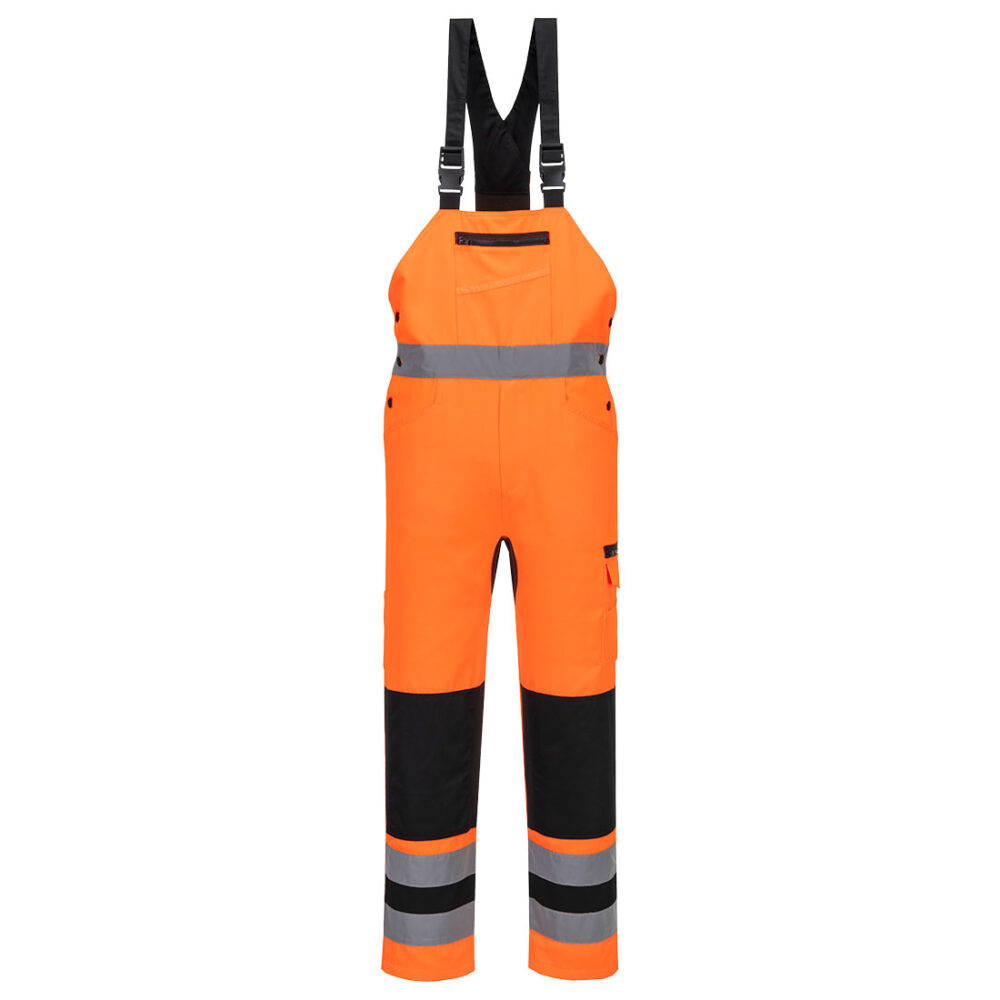 Ogrodniczki ostrzegawcze WX2 Eco Stretch — Pomarańczowy / Czarny