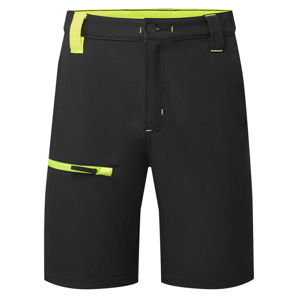 Szorty robocze WX2 Eco Stretch — Czarny / Żółty