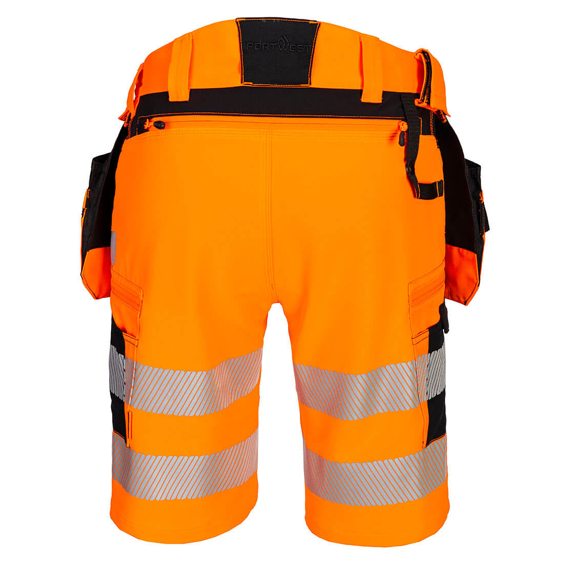 Spodenki ostrzegawcze DX4 z kaburami — Pomarańczowy / Czarny - obrazek 2