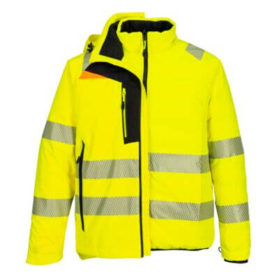 Kurtka ostrzegawcza DX4 4 w 1 — Yellow/Black - obrazek 2