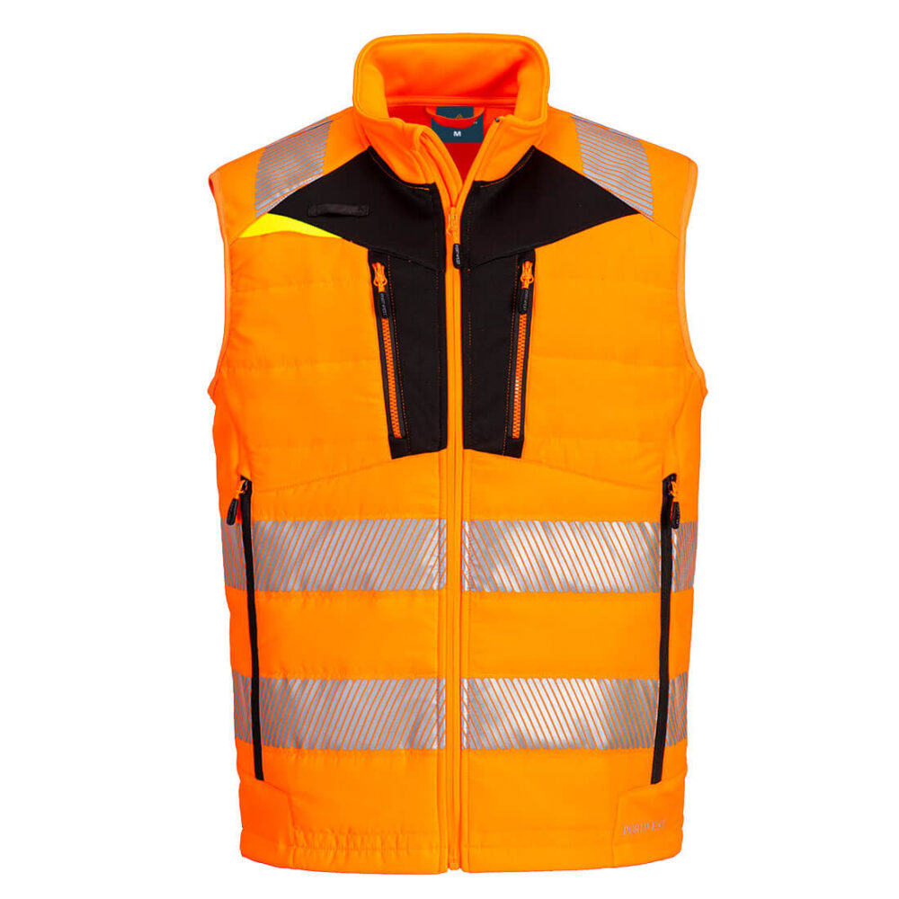 Kamizelka softshell DX4 Hi-Vis — Pomarańczowy / Czarny