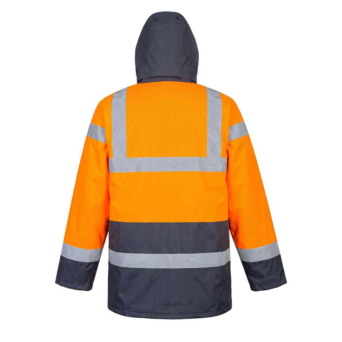 ES1 Essential Zimowa Kurtka Drogowa Hi-Vis z Kontrastem — Pomarańczowy / Granatowy - obrazek 2