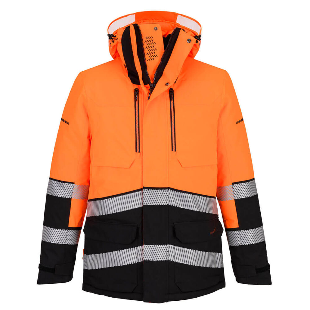 Zimowa kurtka ostrzegawcza PW3 — Orange/Black