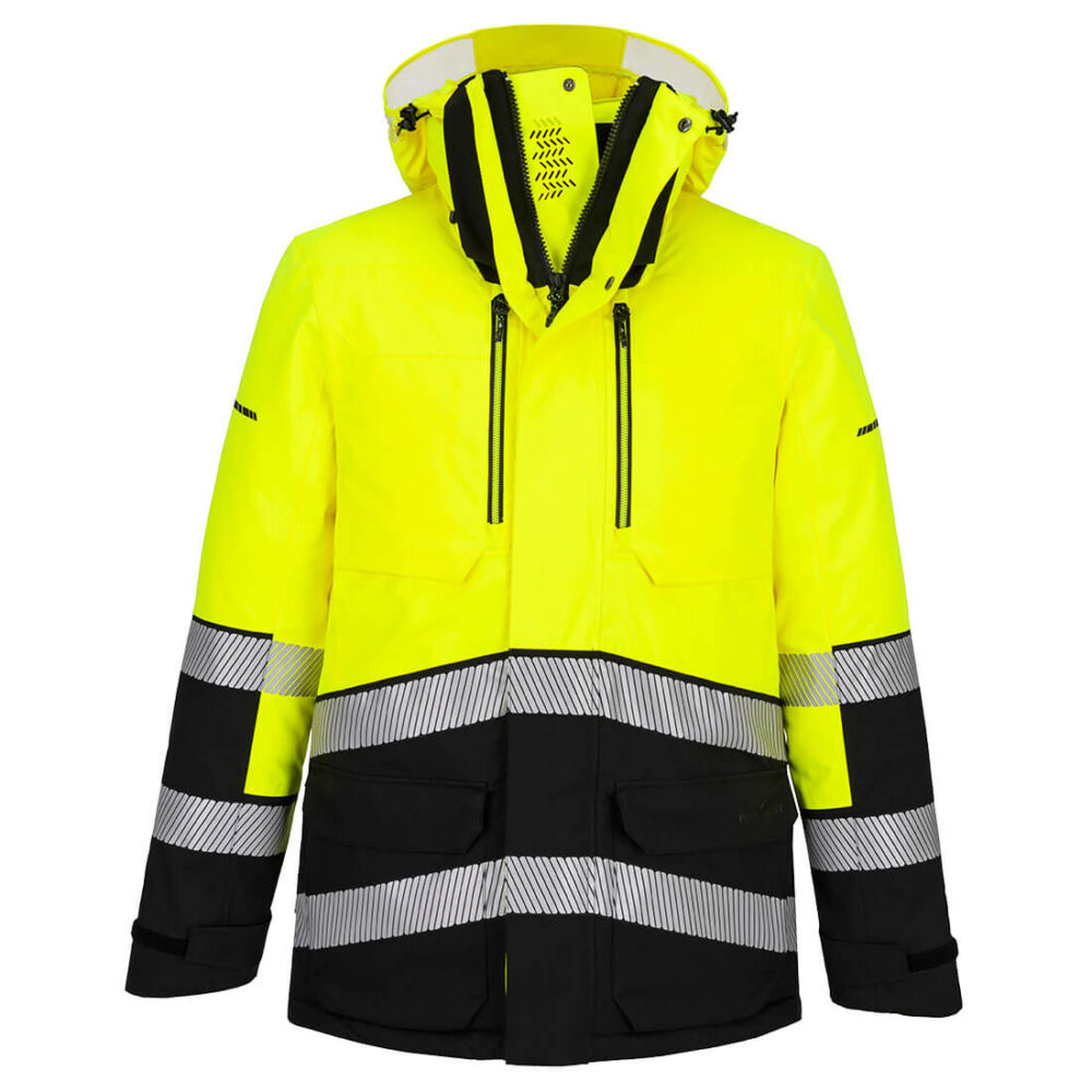 Zimowa kurtka ostrzegawcza PW3 — Yellow/Black