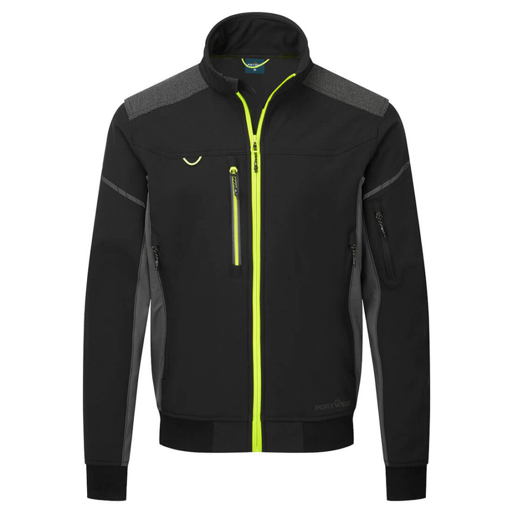 Kurtka Softshell EV4 Bomber (3L) — Czarny (wysoki)