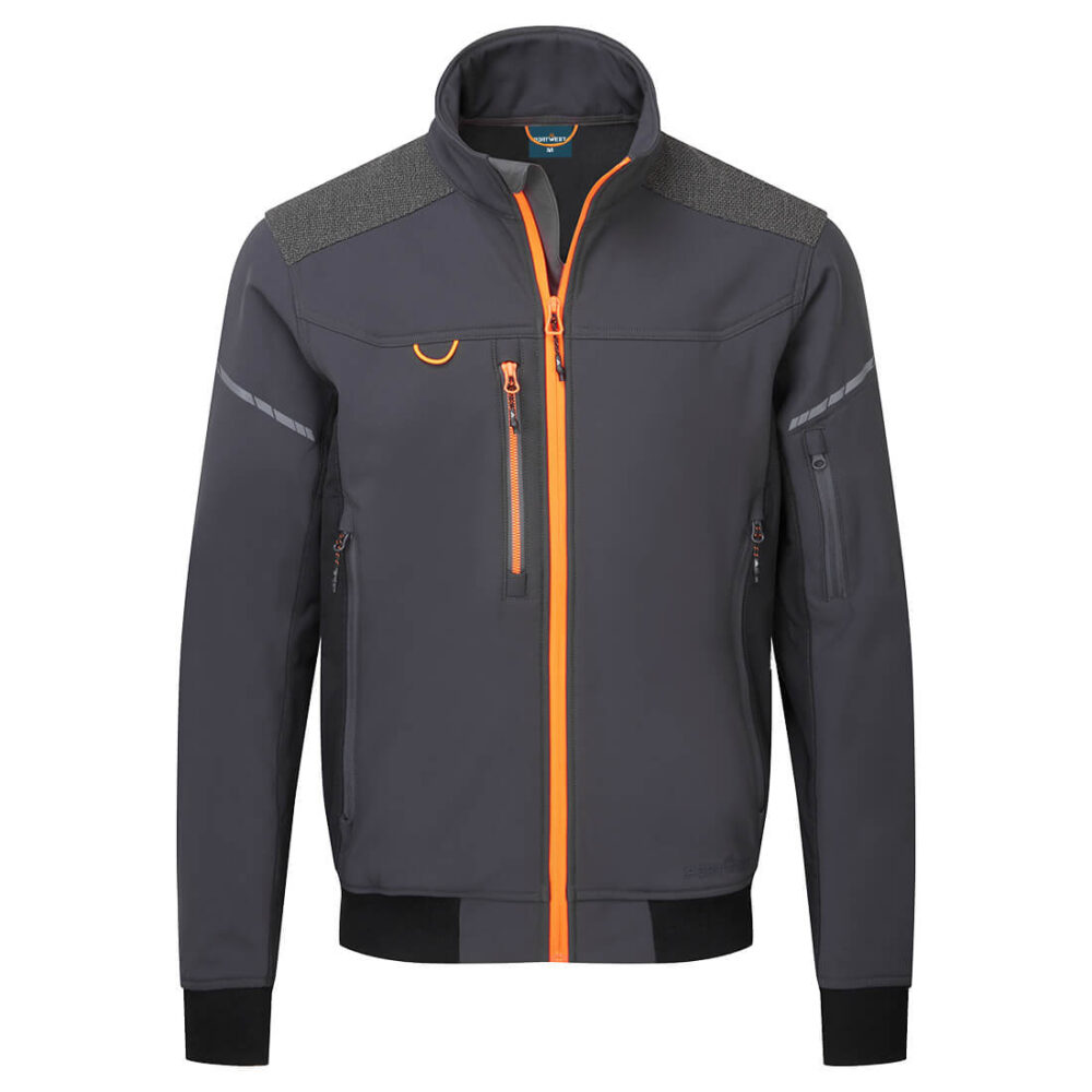 Kurtka Softshell EV4 Bomber (3L) — Szary Metaliczny