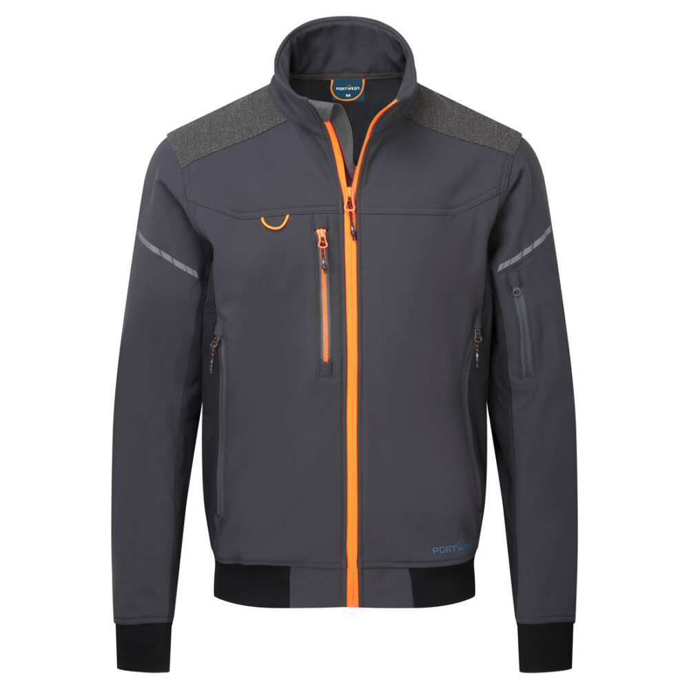 Kurtka Softshell EV4 Bomber (3L) — Szary Metaliczny (wysoki)