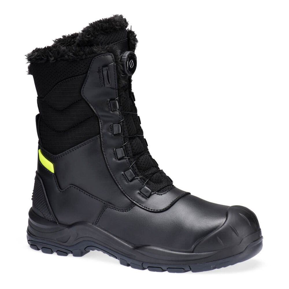 Skórzane wysokie buty zimowe S3L SC HRO CI SR — Czarny