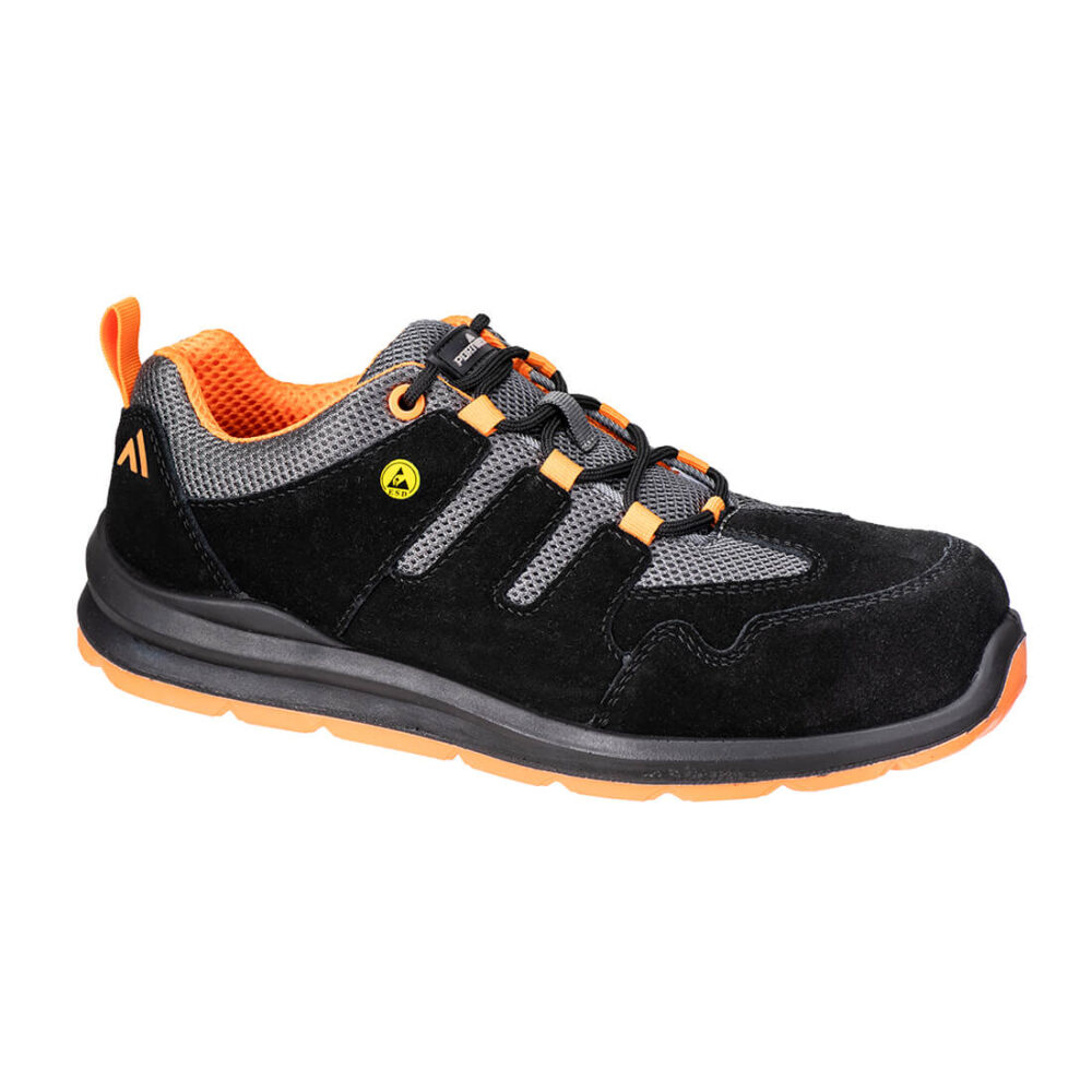 Półbut sportowy S1 ESD SR FO Composite — Czarny / Pomarańczowy