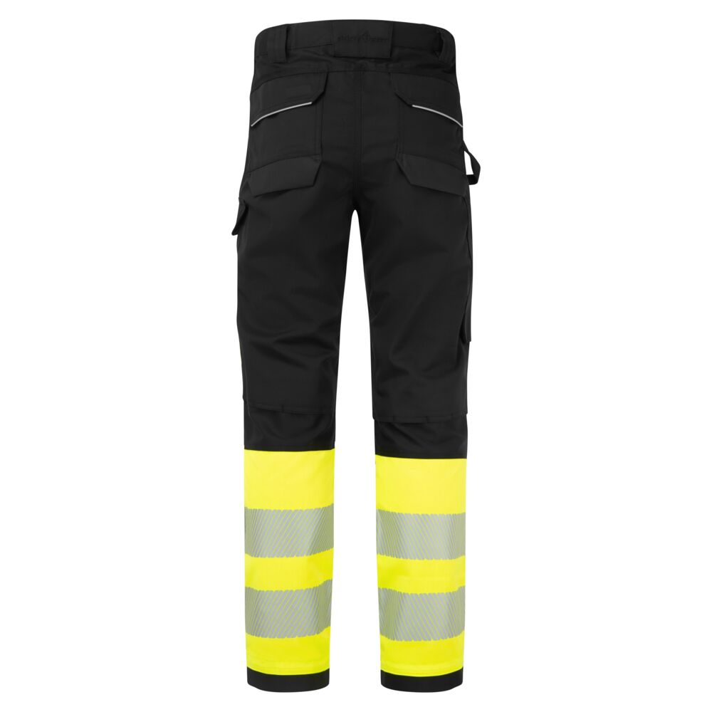 Spodnie trudnopalne Modaflame Work PW3 klasa ostrzegawcza 1 — Żółty / Czarny - obrazek 2