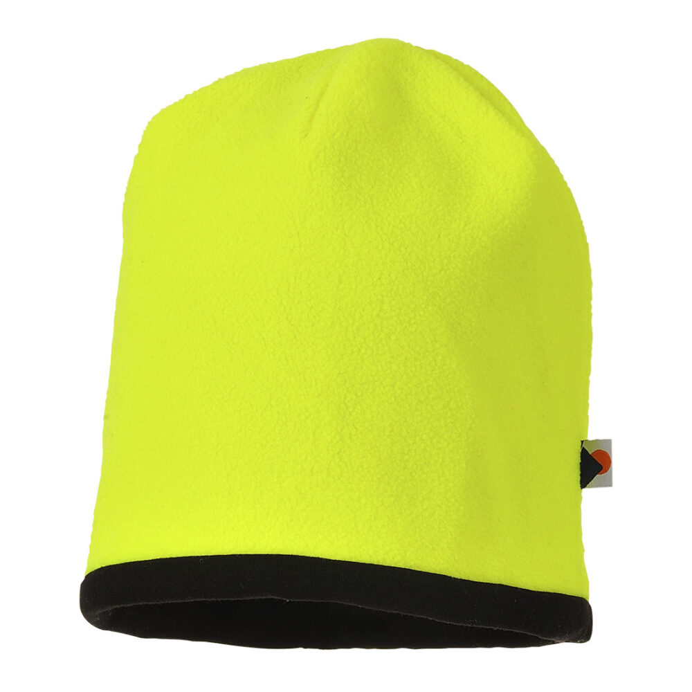 Odwracalna czapka ostrzegawcza Beanie — Żółty / Czarny
