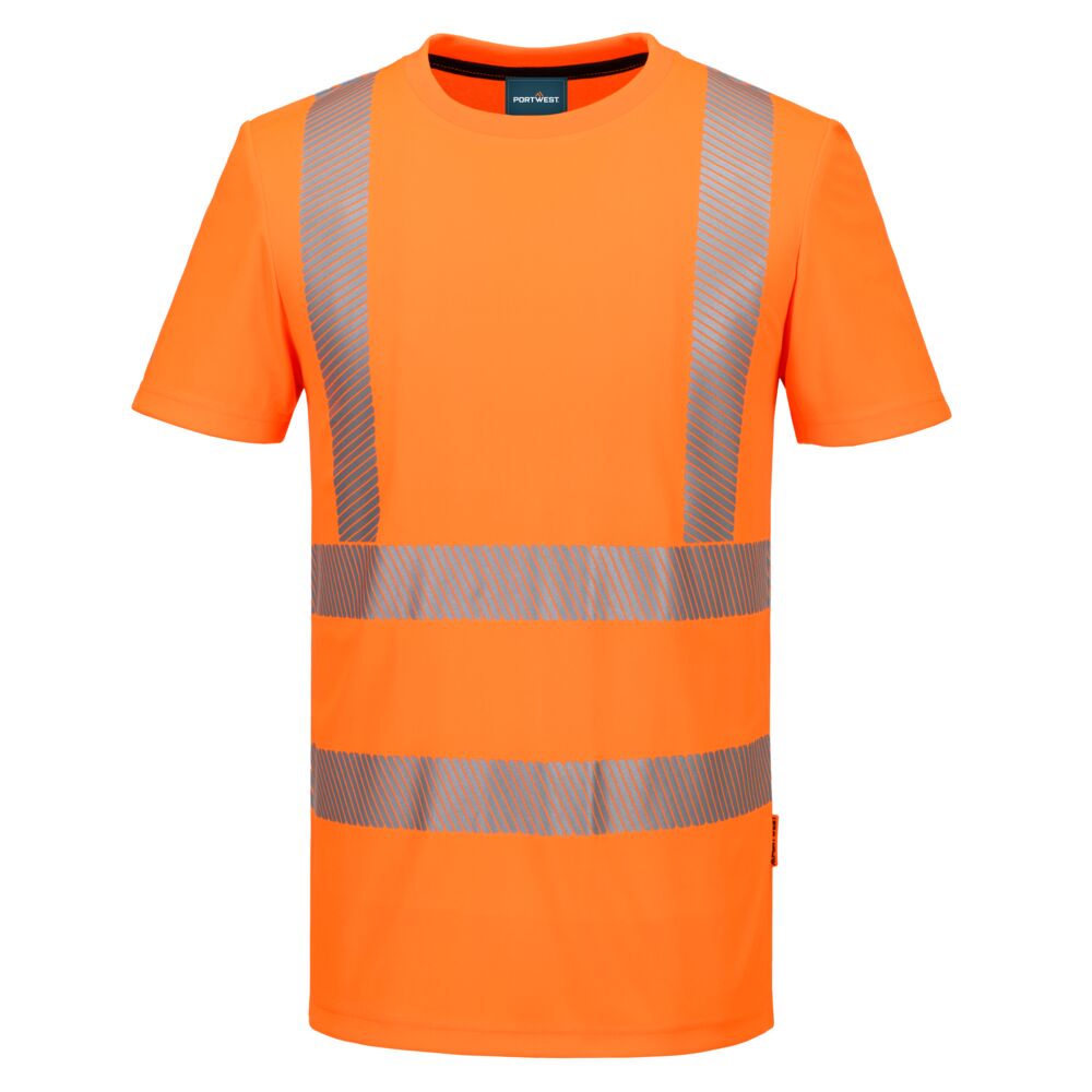 T-shirt ostrzegawczy KX3 Sports — Pomarańczowy