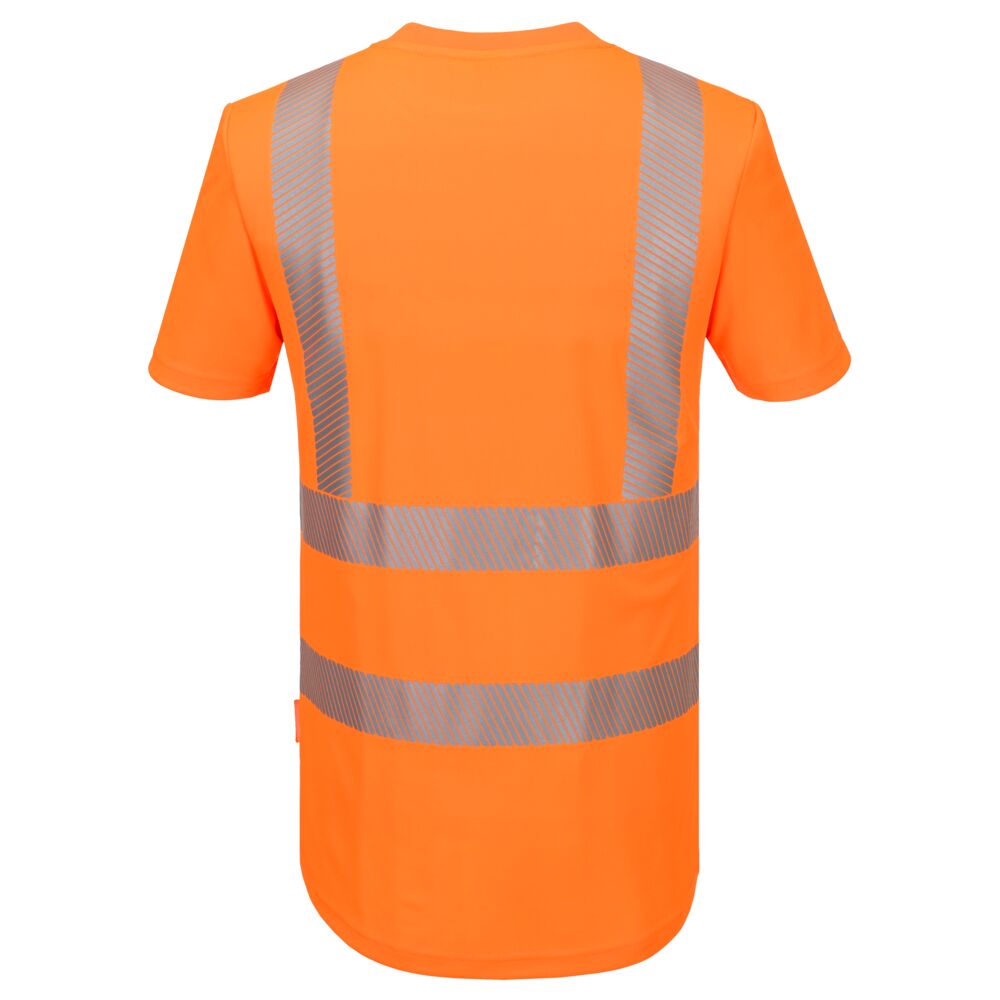 T-shirt ostrzegawczy KX3 Sports — Pomarańczowy - obrazek 2