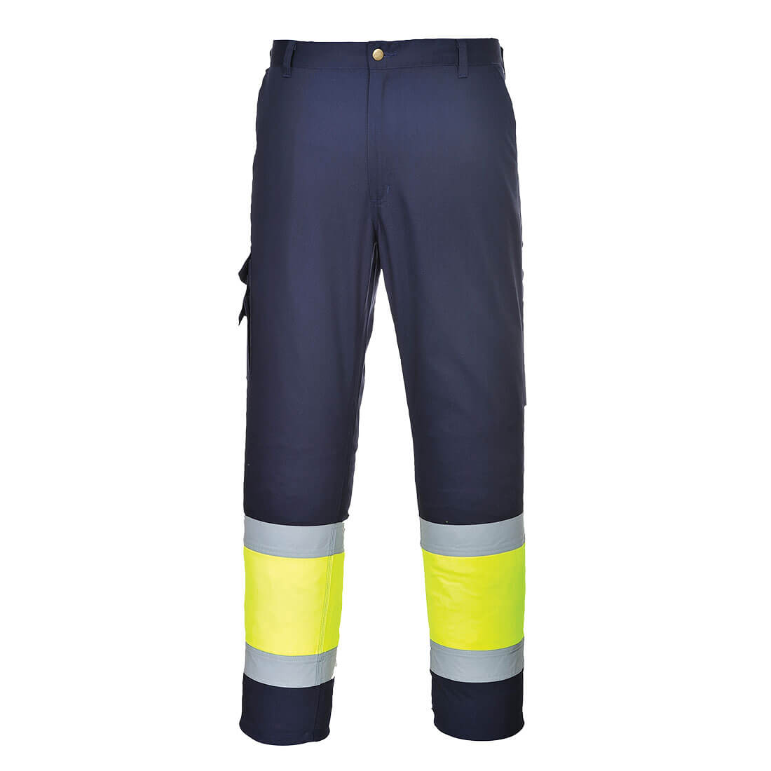 Lekkie spodnie serwisowe Hi-Vis Klasy 1 — Żółty / Granatowy