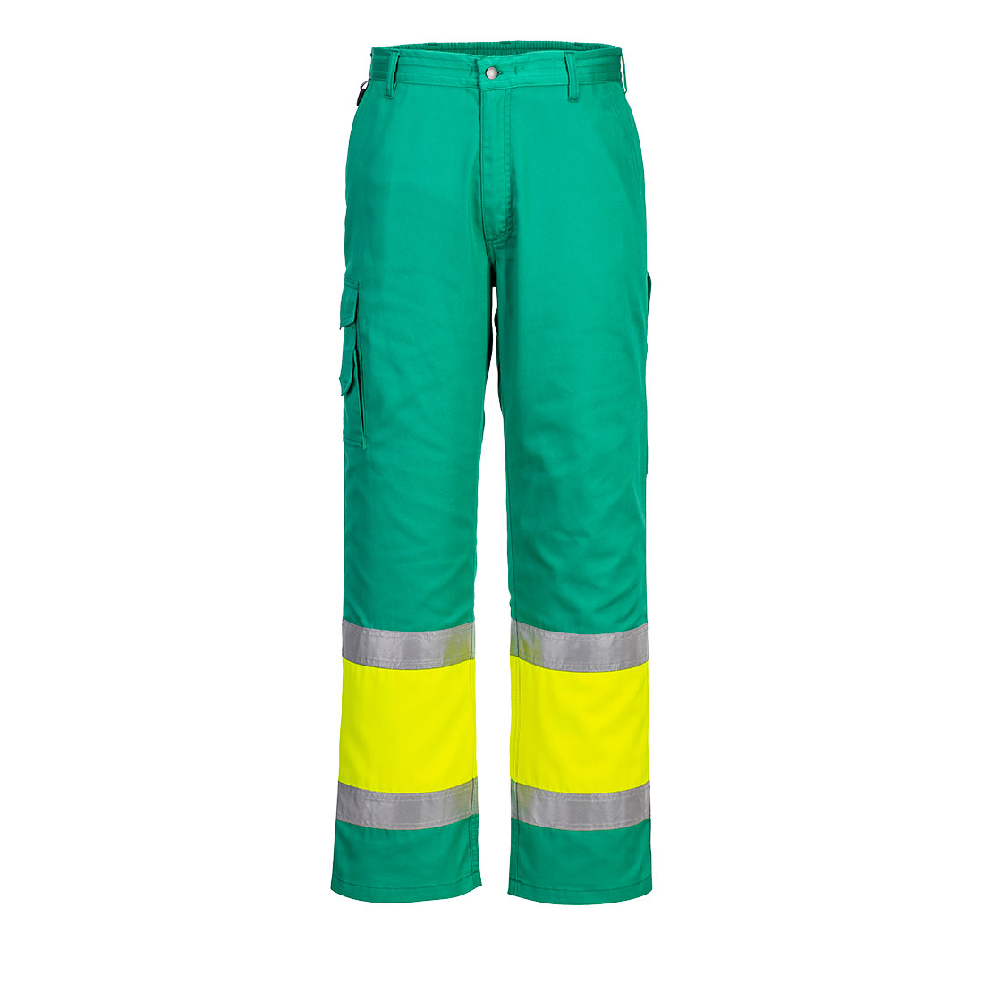 Lekkie spodnie serwisowe Hi-Vis Klasy 1 — Żółty / Morski