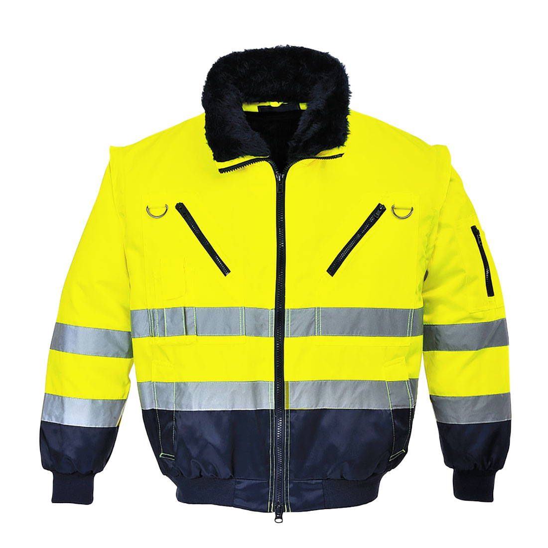 Kurtka ostrzegawcza Pilot 3w1 — Yellow/Navy
