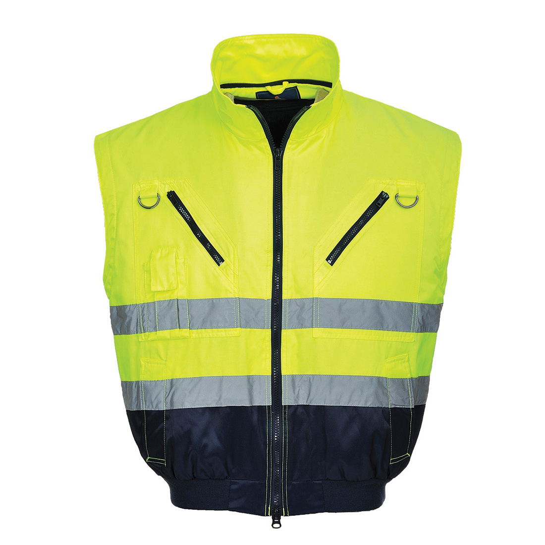 Kurtka ostrzegawcza Pilot 3w1 — Yellow/Navy - obrazek 5