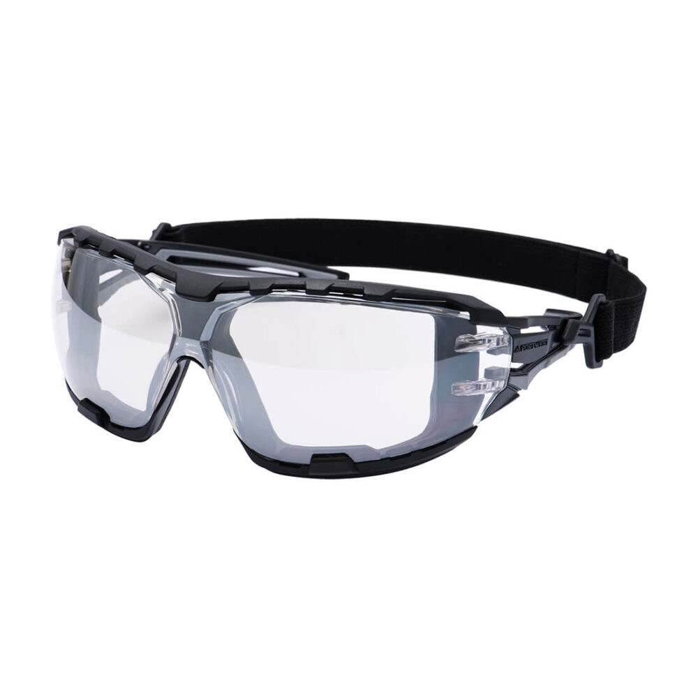 Okulary ochronne Wraparound Plus w kolorze antracytowym — Mirror (Indoor / Outdoor)