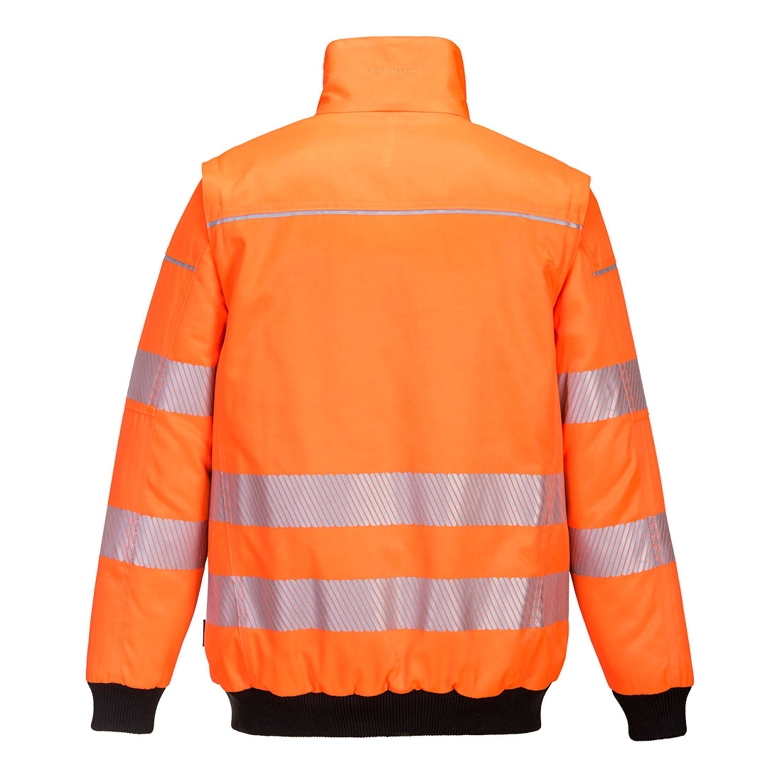 Kurtka pilotka ostrzegawcza PW3 3 w 1 — Orange/Black - obrazek 2