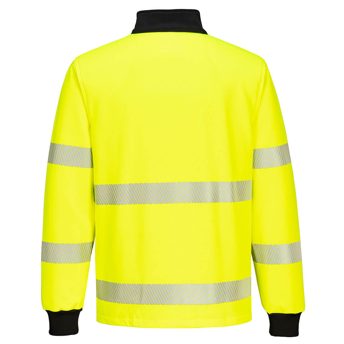 Bluza ostrzegawcza PW3 z zamkiem 1/4 — Żółty / Czarny - obrazek 2