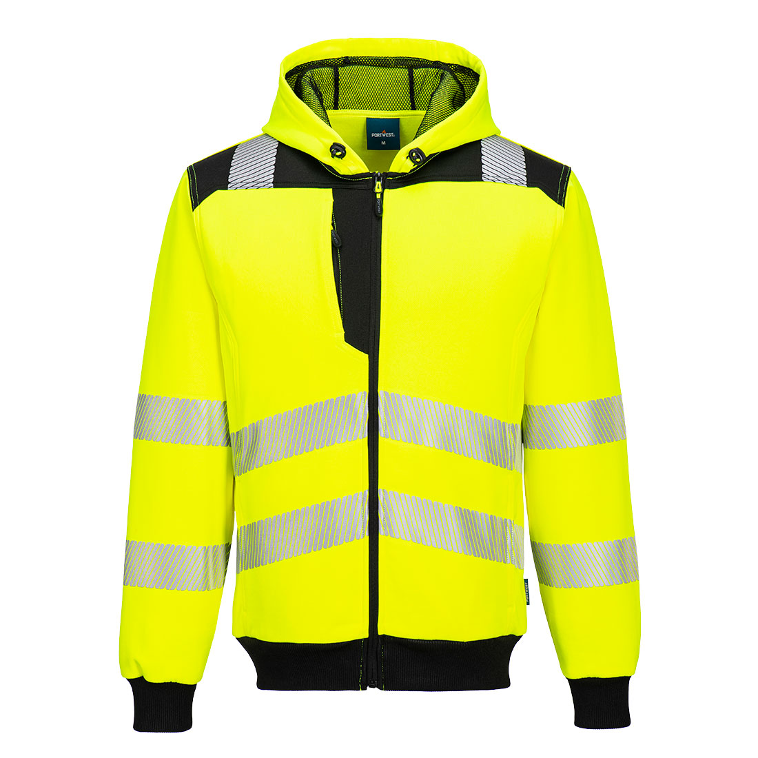 Bluza ostrzegawcza PW3 z kapturem — Żółty / Czarny