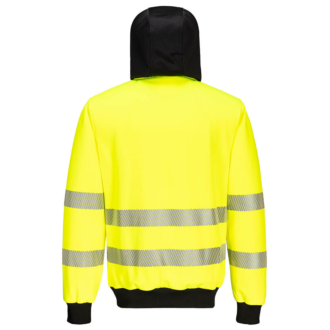 Bluza ostrzegawcza PW3 z kapturem — Żółty / Czarny - obrazek 2