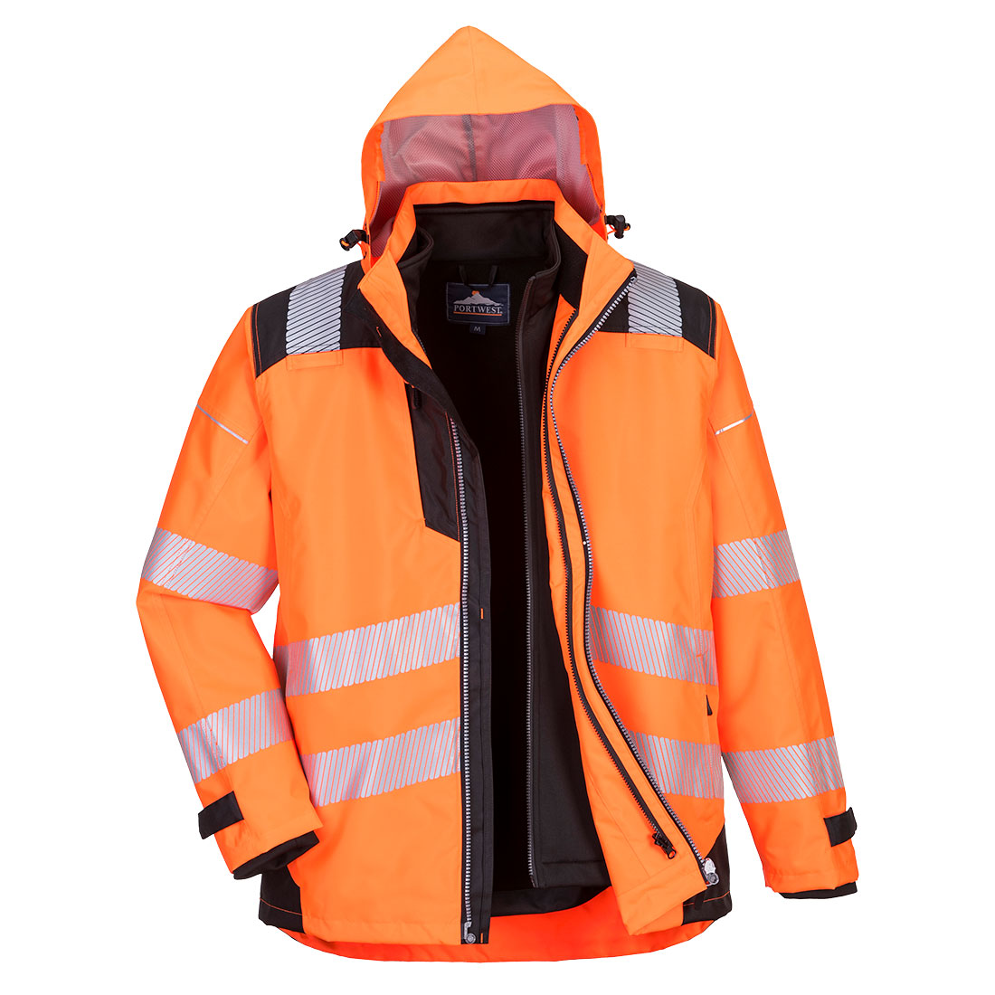 Kurtka ostrzegawcza 3 w 1 PW3 — Orange/Black