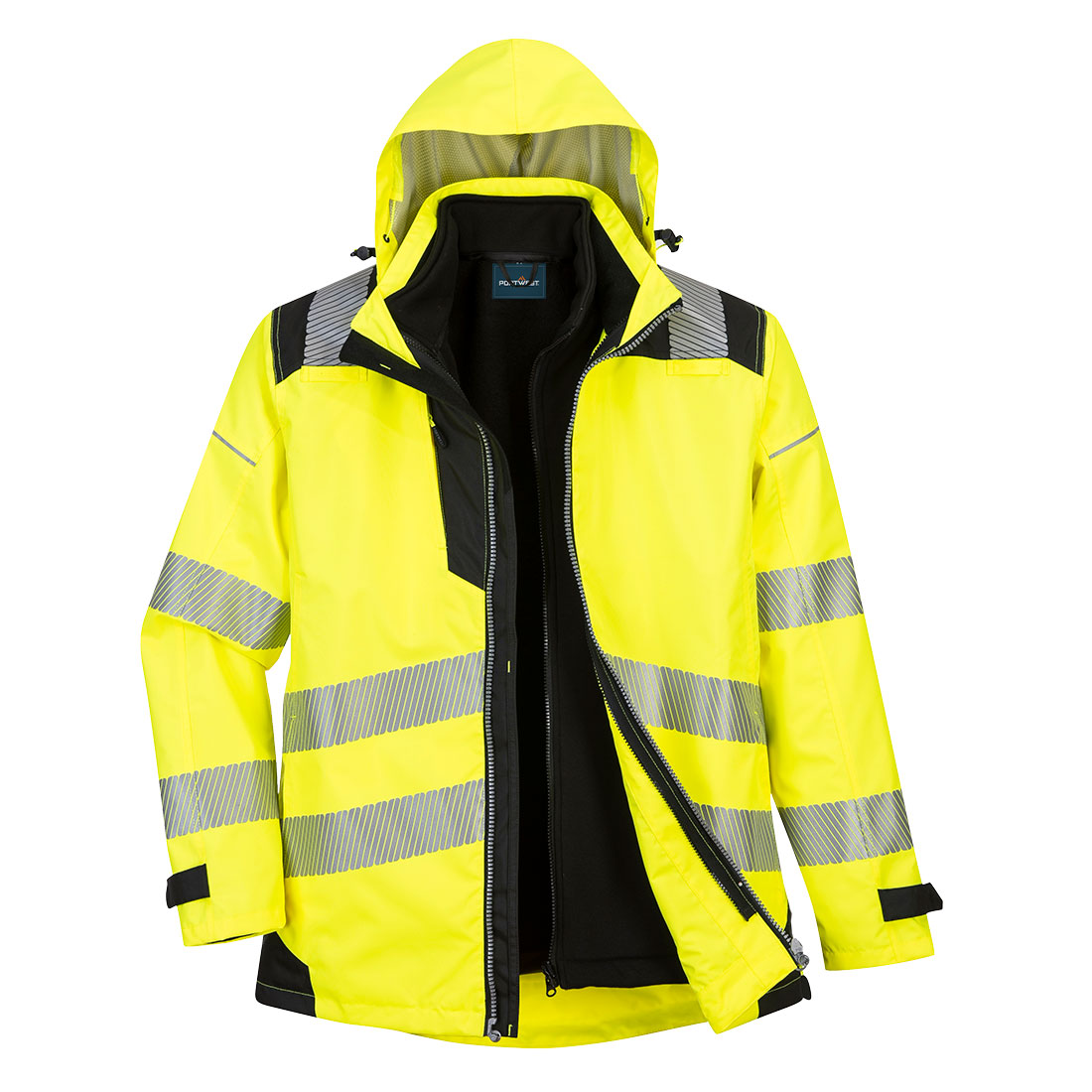 Kurtka ostrzegawcza 3 w 1 PW3 — Yellow/Black