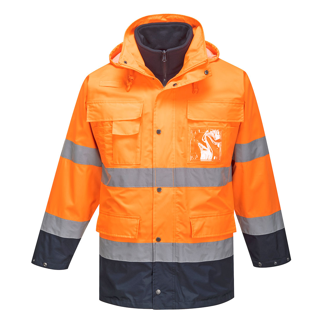 Kurtka Ostrzegawcza 3 w 1 Lite — Orange/Navy - obrazek 3