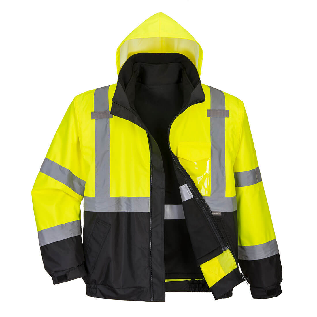 Kurtka ostrzegawcza Bomber 3 w 1 — Yellow/Black